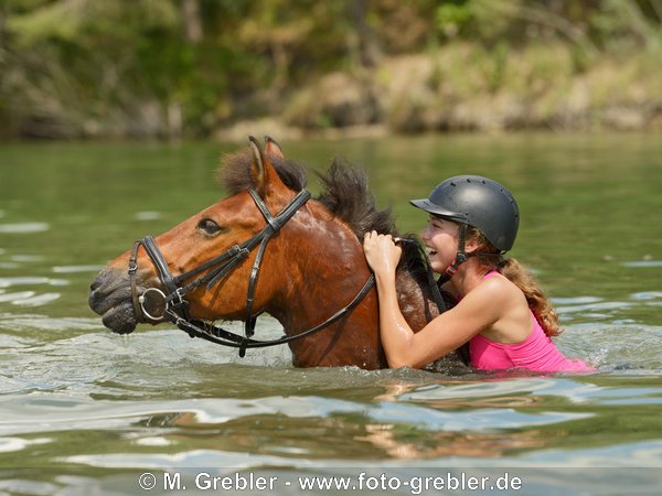 Schwimmen mit Pony 